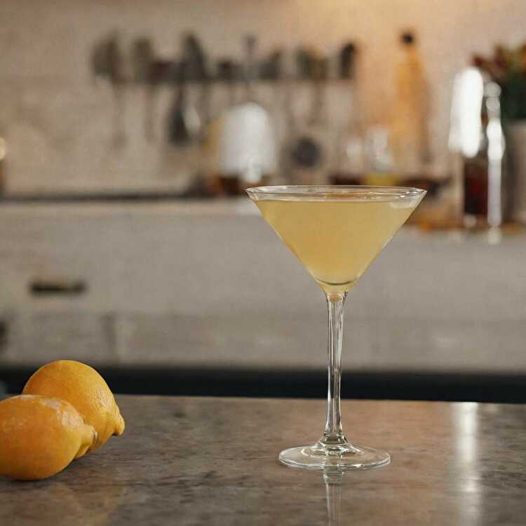 image Cocktail Citronné au Gin et aux Liqueurs